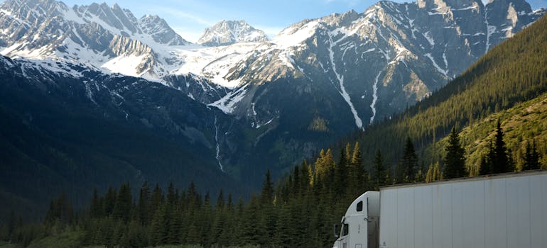 A truck on the road