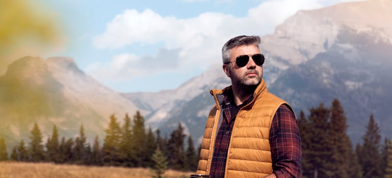 A man in Canmore