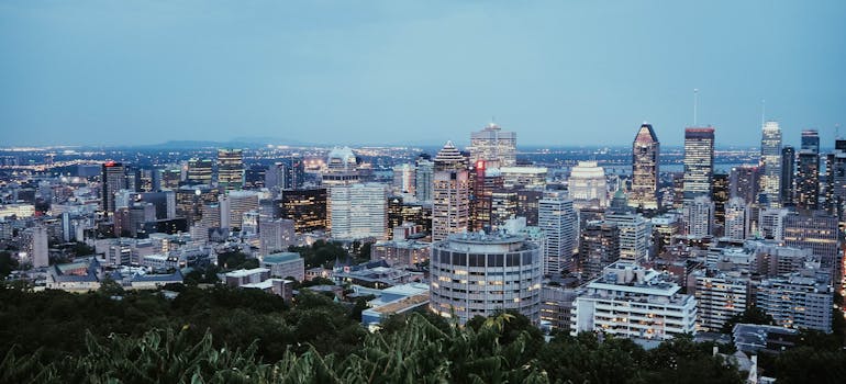 Aerial view of Montreal