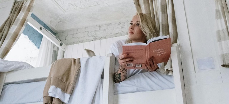 a girl reading a book