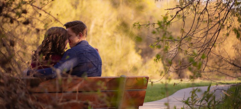 A couple in the park