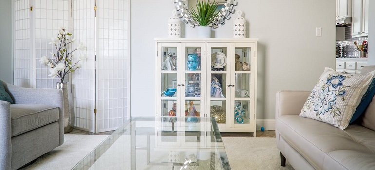 a beautiful white apartment