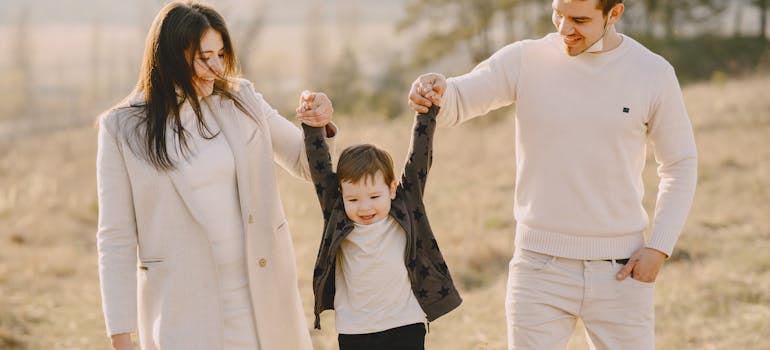 Parents with a kid