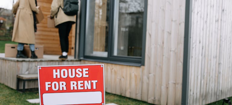 House for rent sign