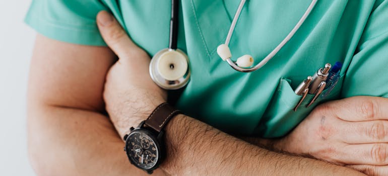 A doctor with a stethoscope