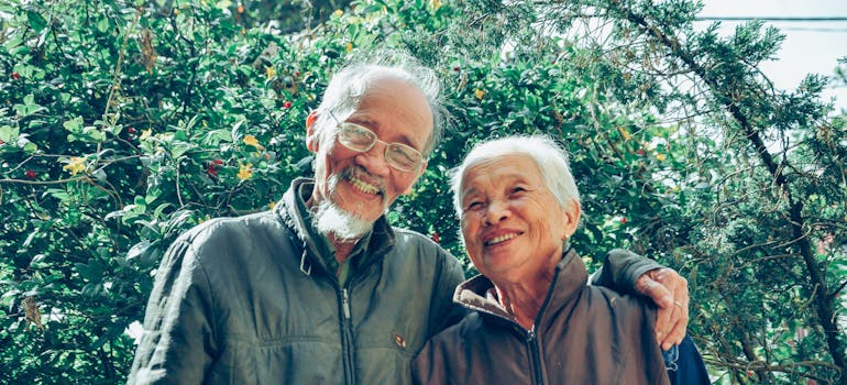 An elderly couple