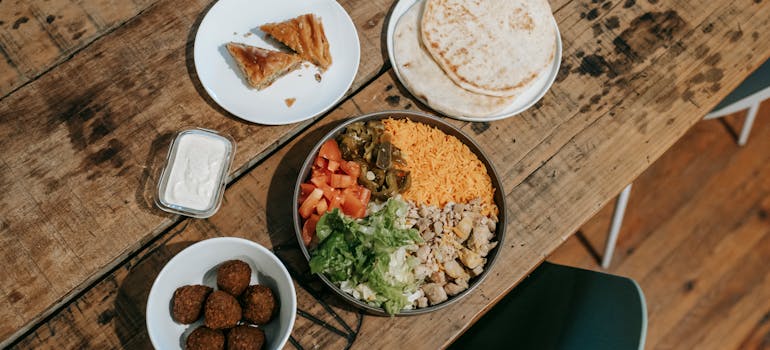 Various Indian dishes