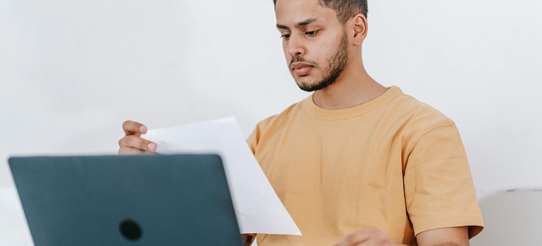 a man looking for a job