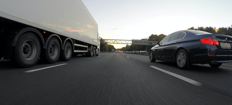 A truck on the road