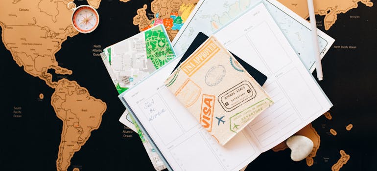 Passport on the table