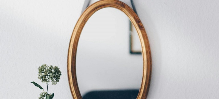 a mirror on a wall