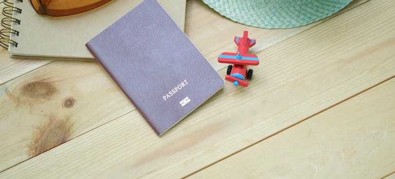 A passport on the table