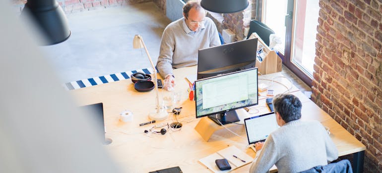 Two man in the office