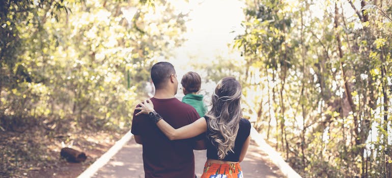 A family in the park